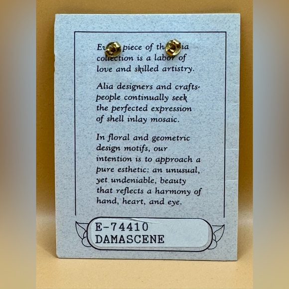 Alia Black and Gold Floral Bird Earrings - Picture 4 of 8